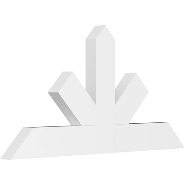 Ekena Millwork Saratoga Architectural Grade PVC Gable Bracket, 36"W x 18"H x 2"D x 4"F, 12/12 Pitch GBP036X18X0204SAR00 - main
